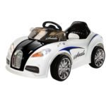 Rigo Ride On Car Toy Kids Electric Car 12V Battery White