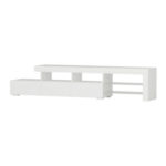 Artiss TV Cabinet Entertainment Unit Stand RGB LED Gloss Furniture 215cm White