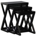 Z Style Nest of Table (Black)