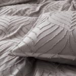 Tufted ultra soft microfiber quilt cover set-king beige