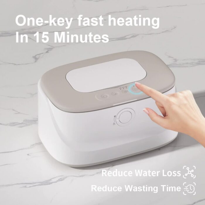 White USB-Powered Baby Wet Wipes Warmer - Portable and Adjustable Heating - Image 4