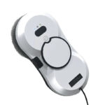 White Smart Window Cleaning Robot - 5600Pa Strong Suction, Auto Water Spray, 3 Cleaning Modes with UPS Power Backup