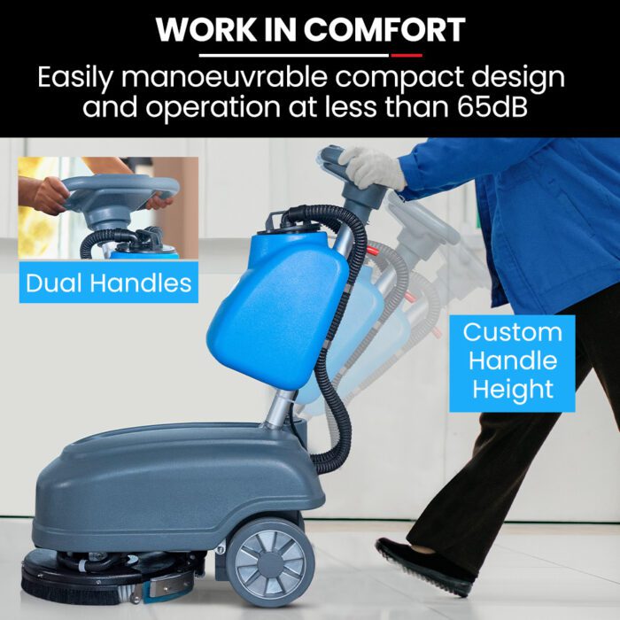 AUCH FSH14 Floor Scrubber & Dryer, 360mm, Battery Powered, Walk Behind, Multi-purpose Commercial Grade Machine - Image 9