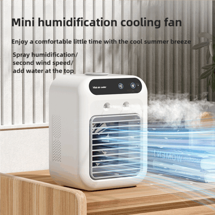 Portable Mini Air Cooler L7 with 500ml Water Tank and Humidifier Function - Image 2
