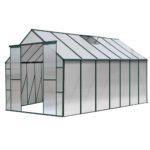 Green Fingers Greenhouse Aluminium Polycarbonate Green House Garden Shed