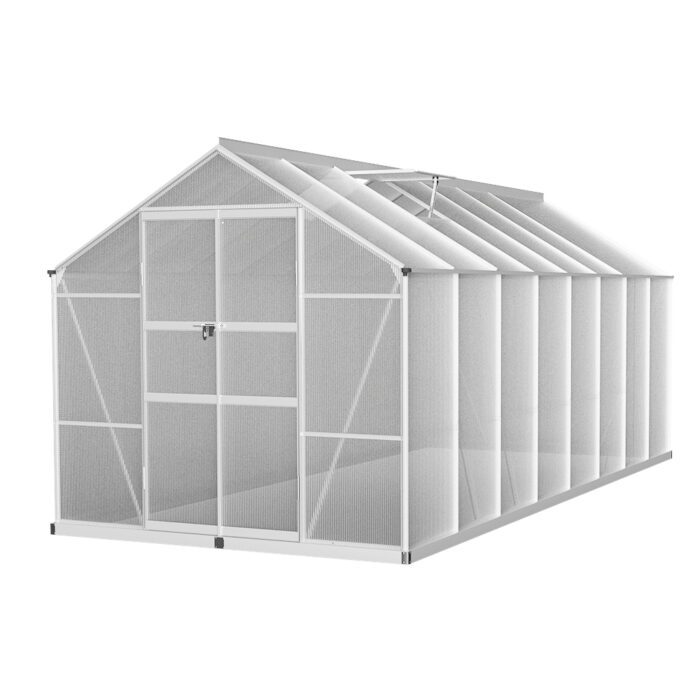 Green Fingers Double Doors Greenhouse Aluminium Green House