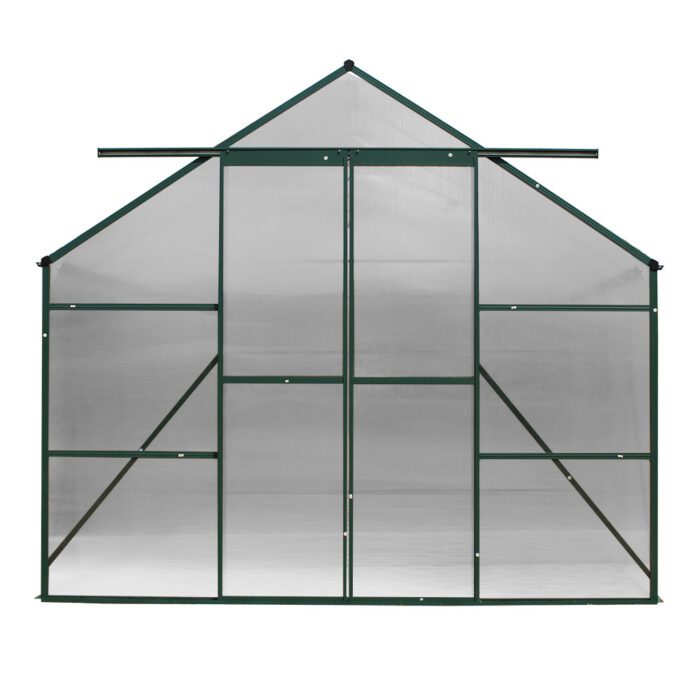 Green Fingers Greenhouse Aluminium Polycarbonate Green House Garden Shed - Image 4
