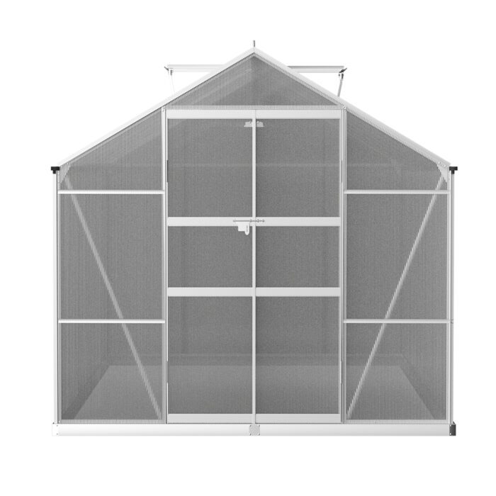 Green Fingers Greenhouse Double Doors Aluminium Green House - Image 5