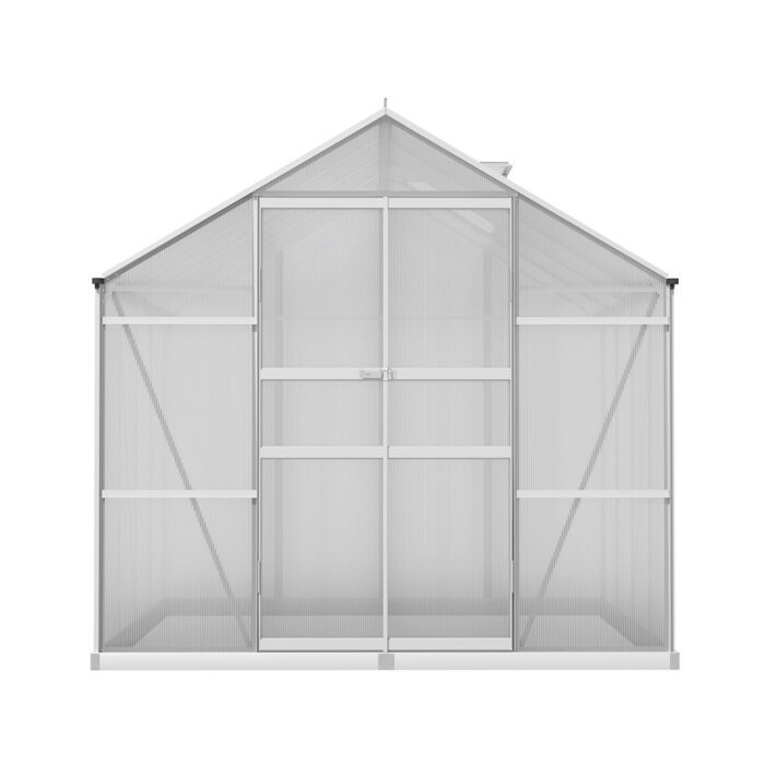 Green Fingers Greenhouse Aluminium Double Doors Green House Garden Shed - Image 5