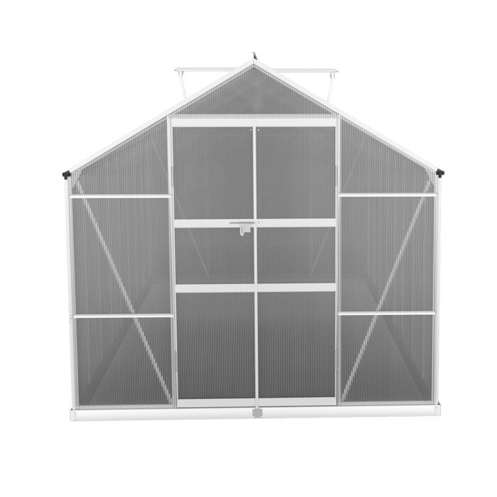 Green Fingers Double Doors Greenhouse Aluminium Green House - Image 5