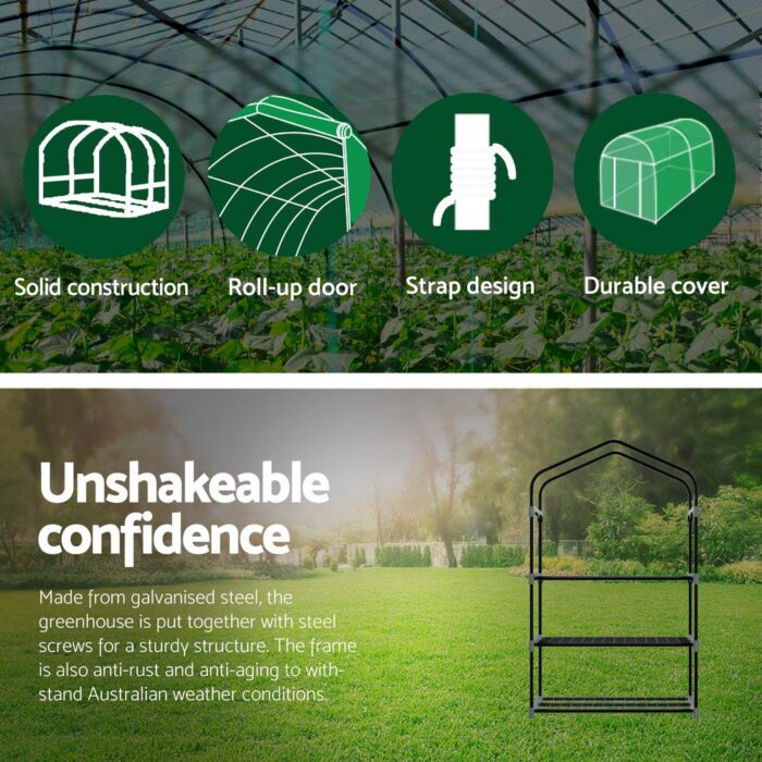 Greenfingers Greenhouse 3 Tiers Mini Green House Garden Bed Planter Box - Image 6