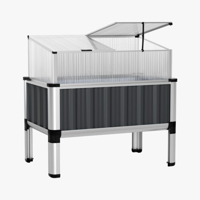 Green Fingers Galvanised Herb Garden Bed Greenhouse Planter Box Raised - Image 7