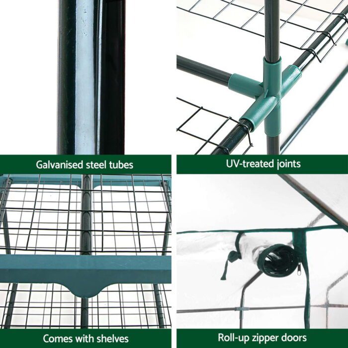 Greenfingers Greenhouse 3 Tiers Mini Green House Garden Bed Planter Box - Image 7