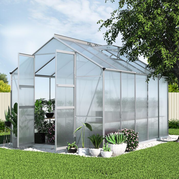 Green Fingers Greenhouse Aluminium Polycarbonate Green House - Image 9